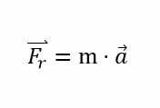Relación vectorial de la fuerza resultante según la segunda ley del movimiento mecánico