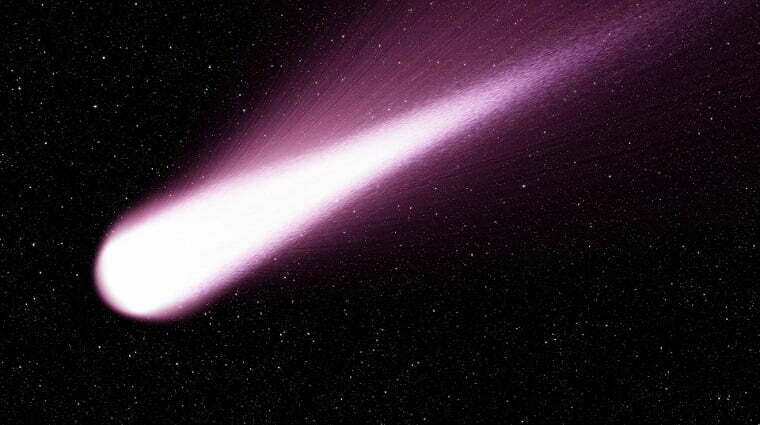 Fotografía donde se refleja la cola de los cometas.