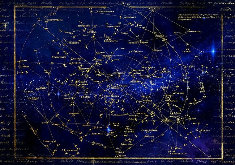 Mapa de las constelaciones.